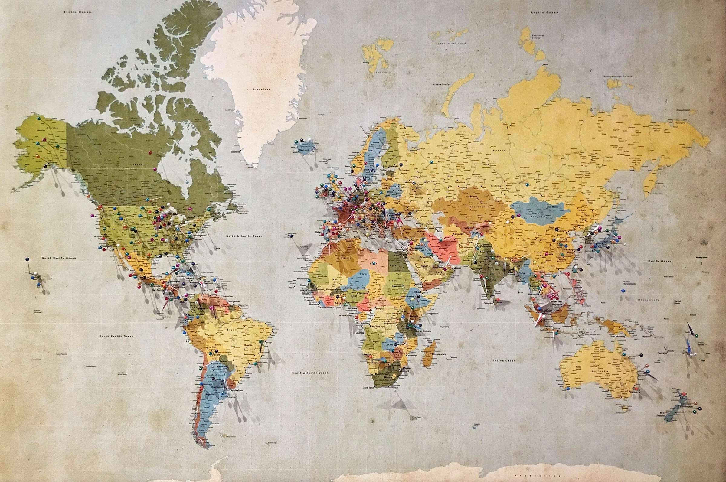 World map showing Pronto Global offices